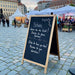 Kundenstopper Holz Outdoor Kreidetafel Aufsteller für Gastronomie und Außenbereich