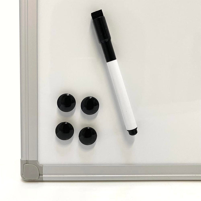 Schwarzer magnetischer Whiteboard Marker mit vier Magneten im Lieferumfang