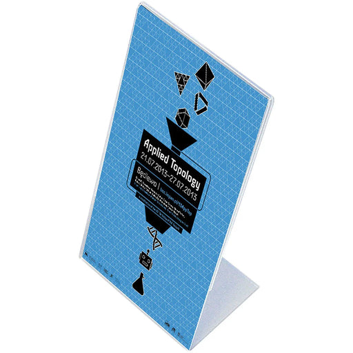 Acryl Menühalter Hochformat L-Form Tischaufsteller für Speisekarten und Flyer auf dem Tisch