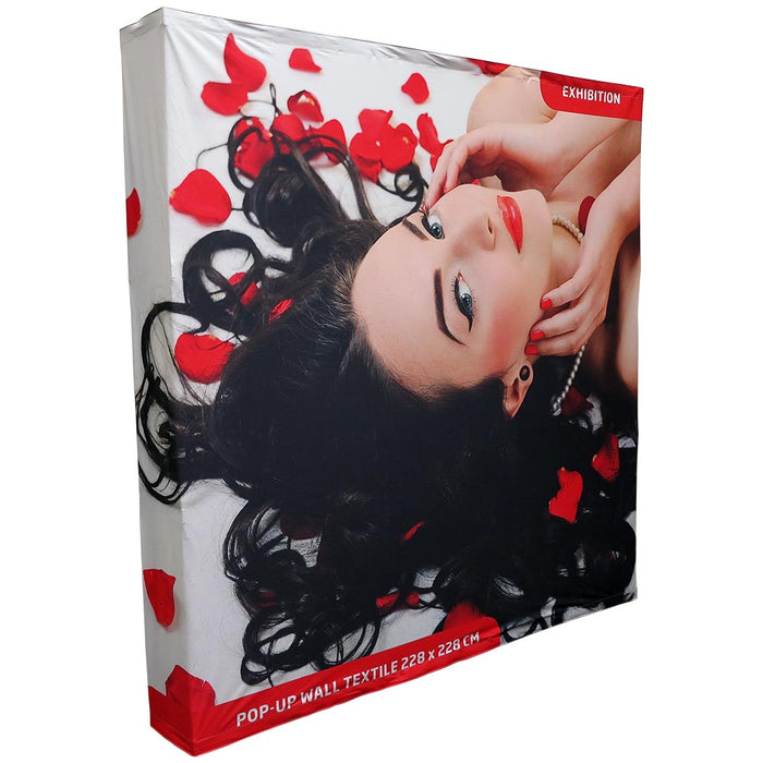 Faltbare Pop-Up Messewand Textil Gestell ohne Druck Aluminium Scherenrahmen mit Klettsystem