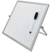 Mini Whiteboard mit Ständer 25 x 25 cm in Weiß inklusive Whiteboard-Marker für Schreibtisch und Büro