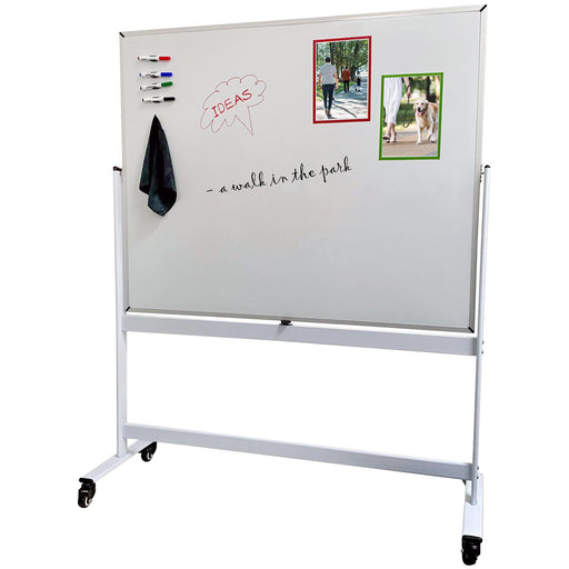 Mobiles Whiteboard mit Keramikoberfläche, magnetischer Schreibfläche und Rollen für Schulungen, Besprechungen und Präsentationen