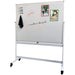 Mobiles Whiteboard mit Keramikoberfläche, magnetischer Schreibfläche und Rollen für Schulungen, Besprechungen und Präsentationen