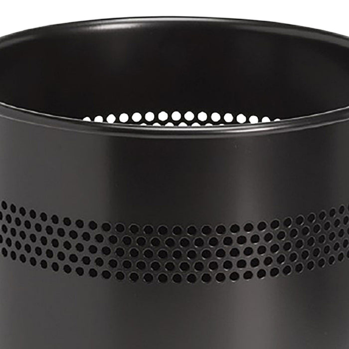 Metall Papierkorb Büro mit dekorativem Lochrand