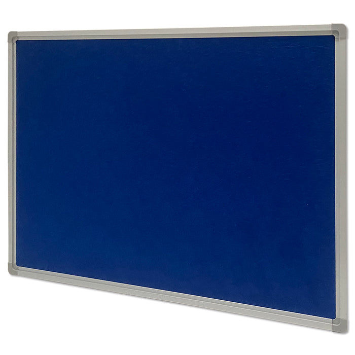 Blaue Pinnwand mit Aluminiumrahmen als Notizwand für Büro und Organisation
