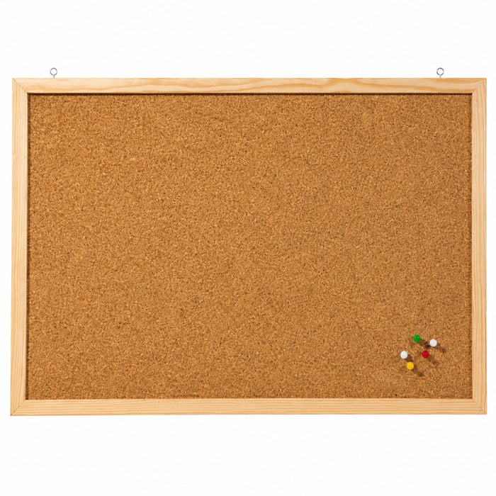 Pinnwand aus Kork mit Holzrahmen als Korktafel und Notizwand für Büro Organisation