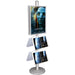 Doppelseitiger Plakatständer mit Klapprahmen und 4x A3 Prospektablagen aus Acryl