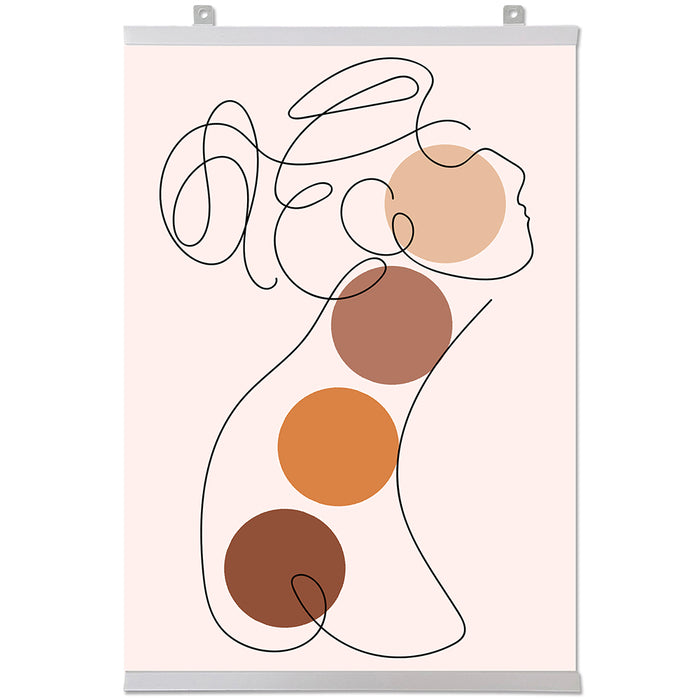 Posteraufhänger Kunststoff Weiß mit transparenter Öse