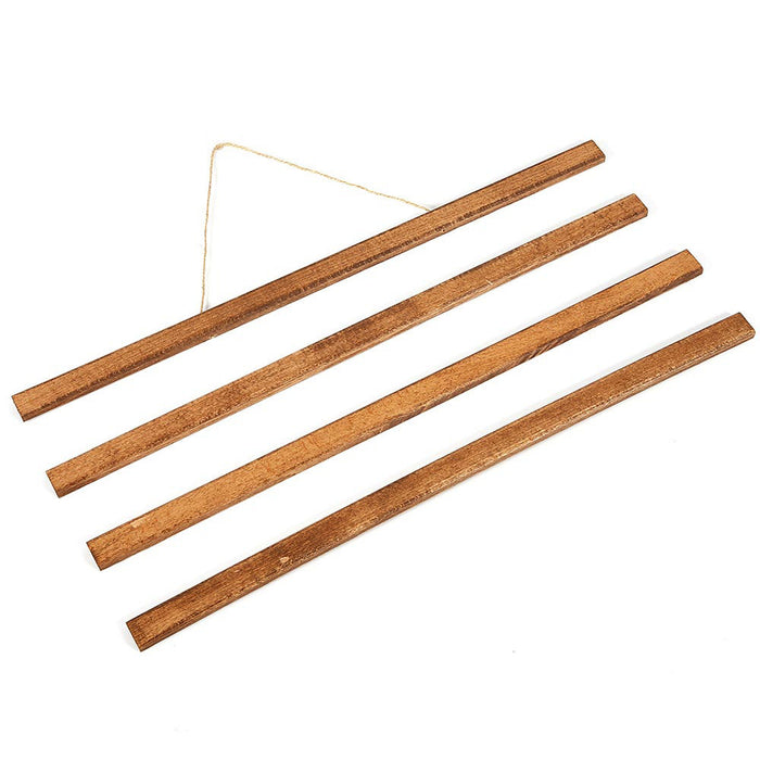 Magnetische Posterleiste Holz Buche dunkel Posteraufhänger Set mit Aufhängeschnur