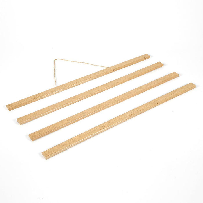 Posterleiste Holz Buche hell magnetisch Set mit oberen und unteren Holzleisten