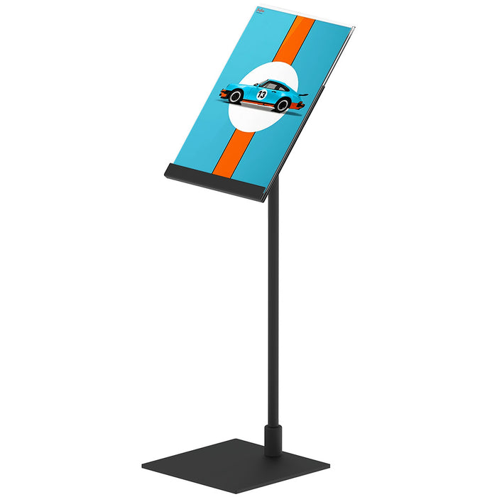 Preisaufsteller A5 geneigt schwarz 55 cm Tischaufsteller Metall