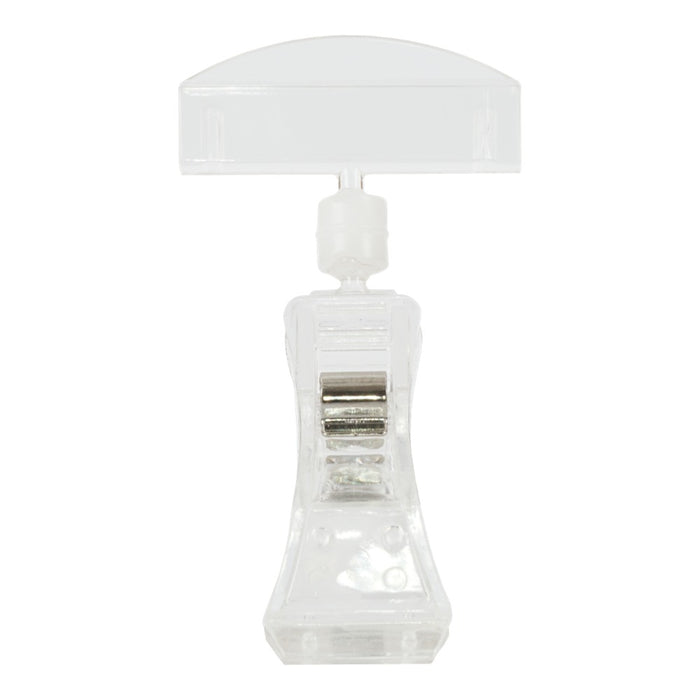 Preisschild-Clip mittel mit Kugelgelenk, transparent, Preisschildhalter aus Polycarbonat