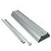 Kassette und Stangen des doppelseitigen Roll-Ups Duo