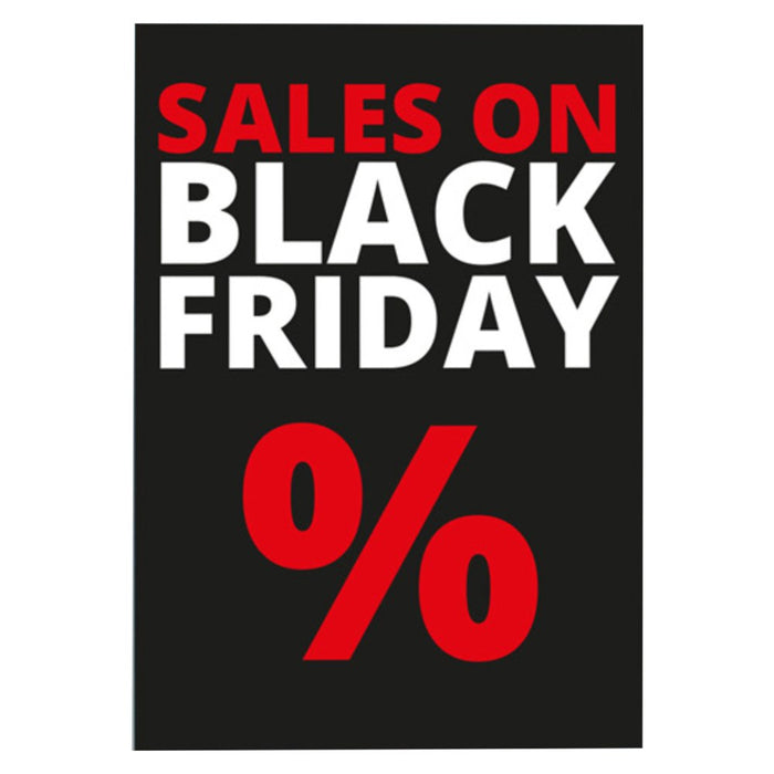 Black Friday Plakat DIN A1 – Sales on Black Friday, schwarz-rot, Hochformat