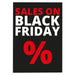 Black Friday Plakat DIN A1 – Sales on Black Friday, schwarz-rot, Hochformat