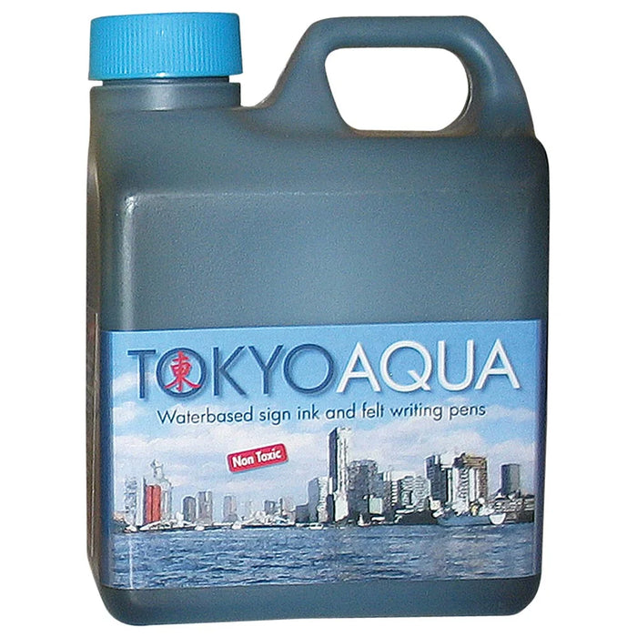Blaue Tokyo Aqua Schildertinte im 1-Liter-Kanister für professionelle Plakatbeschriftungen