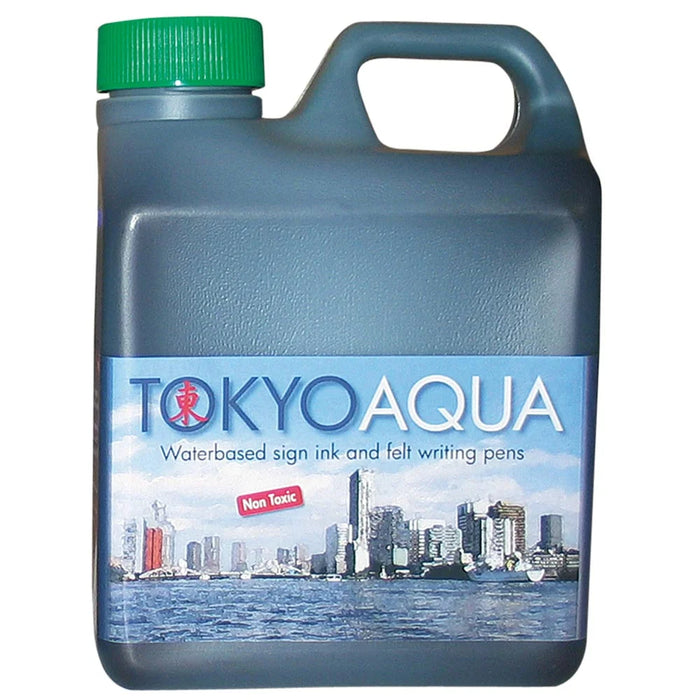 Grüne Tokyo Aqua Schilderfarbe im 1-Liter-Kanister für Plakate und Werbebotschaften