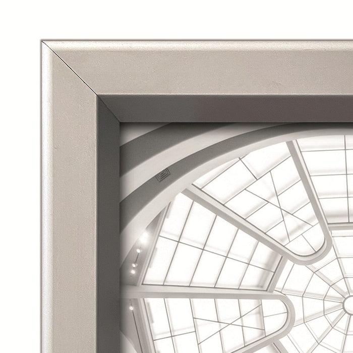 Sicherheitsrahmen 42 mm in Silber – Ecke des Aluprofils in der Nahaufnahme