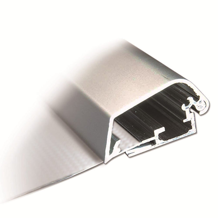 Sicherheitsrahmen 42 mm in Silber – Aluminiumprofil im Querschnitt