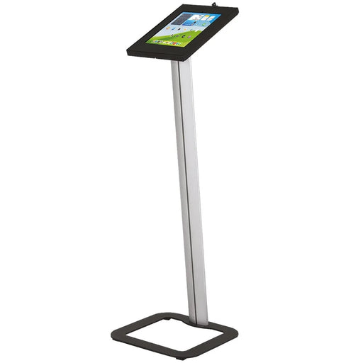 Tablet-Ständer Info-Terminal als Bodenständer mit Schloss und Kabelführung für Empfang, Messe und POS