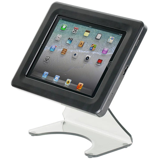 Tabletständer für Schreibtisch aus Acryl passend für iPad und Tablets von 9,7 bis 10,1 Zoll – ideal für Kasse, Empfang und Präsentation