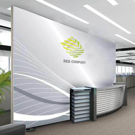 Großformatige doppelseitige Textilmessewand Ocean Frame mit Aluminiumrahmen für Messen und Events