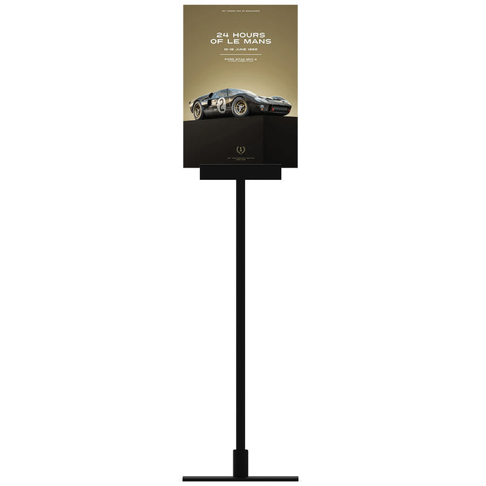 Tischaufsteller A5 hoch gerade schwarz Preisschildhalter Metall