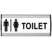 Toilettenschild für Damen und Herren aus Aluminium mit austauschbarem Einleger