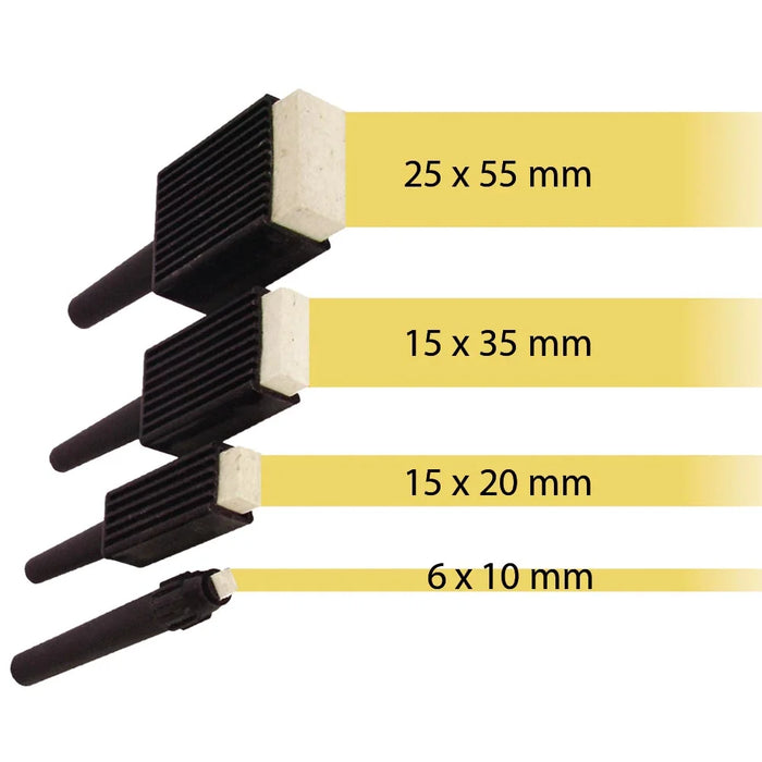 Schreibspitzen des Tokyo Aqua 4 Sets in 6 × 10, 15 × 20, 15 × 35 und 25 × 55 mm