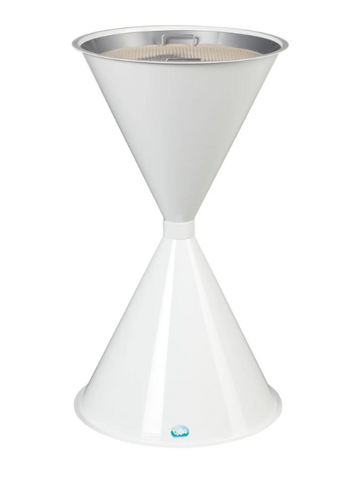 Standascher Classic mit Sandfüllung für überdachte Außenbereiche in der Frabe Weiß