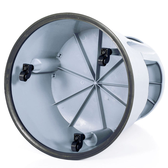 Unterseite des Tritthockers Lift mit integrierten Rollen