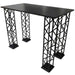 Truss Counter Rechteck 125x65 cm schwarze Messetheke aus Truss 15 System