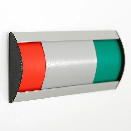 Türschild Konferenzraum mit Frei Besetzt Anzeige und Schiebefunktion aus Aluminium
