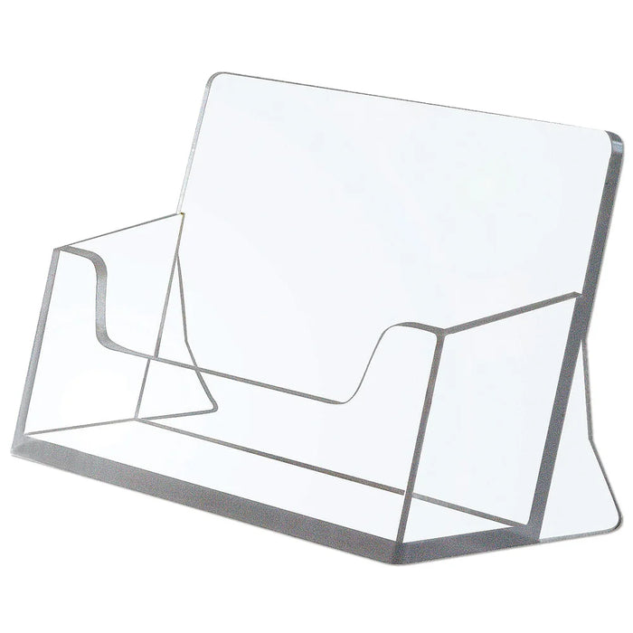 Transparenter horizontaler Visitenkartenhalter aus Acryl für Standard-Visitenkarten