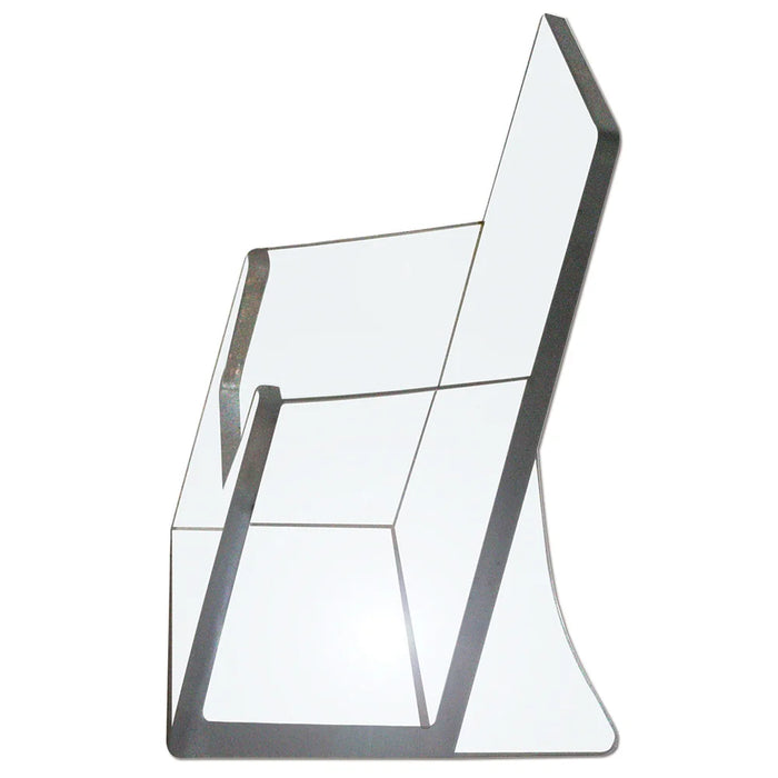 Seitenansicht des transparenten Visitenkartenhalters aus hochwertigem Acryl