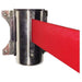 Silberner Wand-Gurtspender mit rotem 180 cm Absperrgurt für Wartebereiche und Eingänge