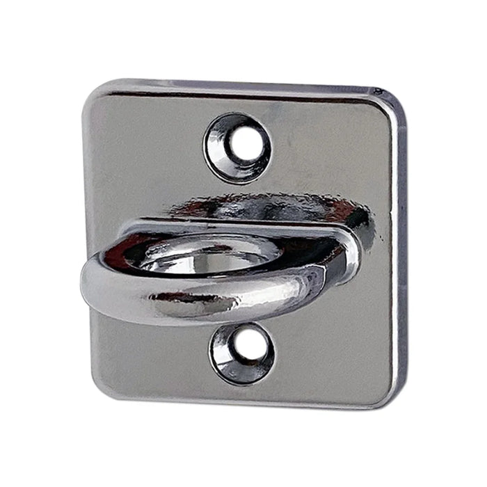 Wandmontierter Seilhalter für Absperrsysteme aus Stahl in Silber