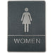 WC-Schild für Herren mit Braille-Schrift und fühlbarem Piktogramm