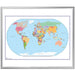 Magnetisches Whiteboard mit politischer Weltkarte in Vollfarbdruck