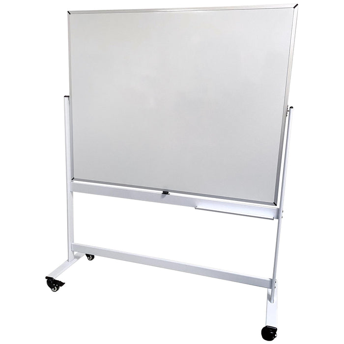Rückseite des mobilen Whiteboards mit robuster Keramikoberfläche und drehbarer Konstruktion