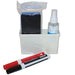 Whiteboard Starter Kit mit magnetischem Halter Reinigungsspray Schwamm sowie roten und schwarzen Whiteboard Markern