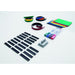 Whiteboard Zubehör-Set Starter-Kit Groß mit schwarzen Magnetstreifen, farbigen Magnetbändern, Markern und Radierer