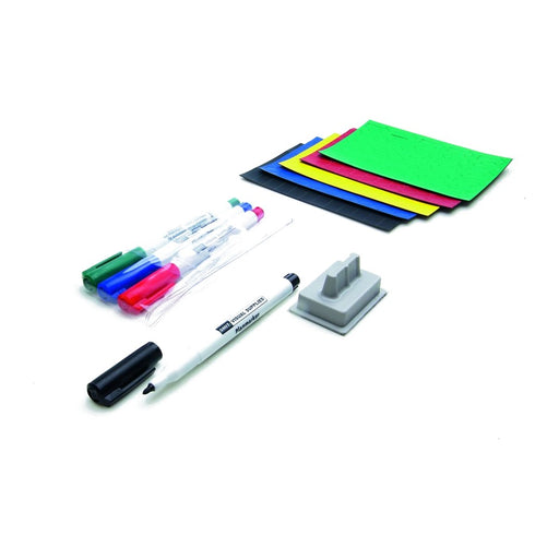 Starter-Kit Klein für Whiteboards und Planungstafeln mit Markern, Radierer und farbigem Zubehör