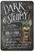Dark & Stormy Cocktail Rezept Deko-Wandschild für Café, Bar, Restaurant