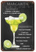 Margarita (2) Cocktail Rezept Deko-Wandschild für Café, Bar, Restaurant