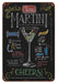 Martini Cocktail Rezept Deko-Wandschild für Café, Bar, Restaurant