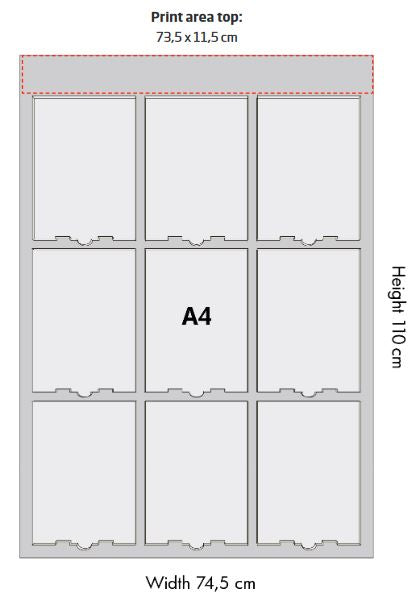 Info-Modul - Tafel 9 x A4 - Rot  