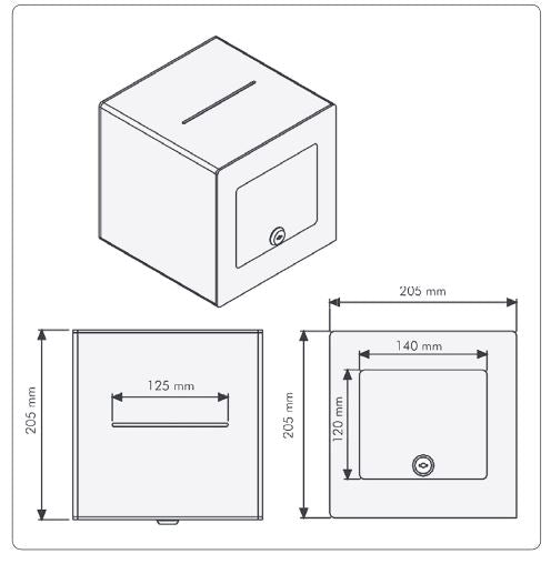 Kartenbox -Sammelbox Transparent & Weiß