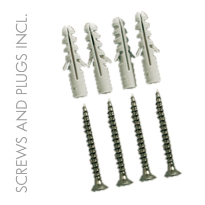 Schrauben und Dübeln für Alu Klapprahmen, Silber, Wand, 20 mm Profil