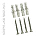 Schrauben und Dübeln für Alu Klapprahmen, Silber, Wand, 25 mm Profil